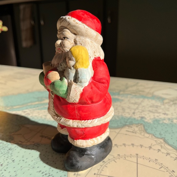 Vintage Handpainted Ceramic Santa with Gifts - Picture 3 of 7